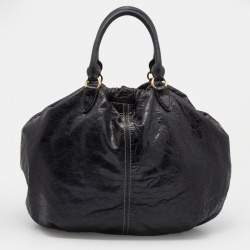 Pre Owned Miu Miu Black Leather Hobo