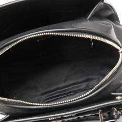 Miu Miu Black Matelassé Leather and Snakeskin Satchel