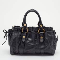 Miu Miu Black Leather Two Way Satchel