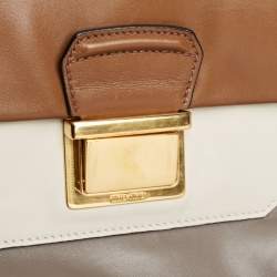 Miu Miu Tricolor Vitello Soft Leather Flap Top Handle Bag