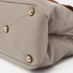Miu Miu Tricolor Vitello Soft Leather Flap Top Handle Bag