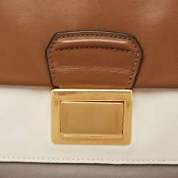 Miu Miu Tricolor Vitello Soft Leather Flap Top Handle Bag