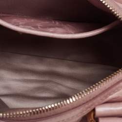 Pre Owned Miu Miu Pink Vitello Shine Leather Bauletto Satchel
