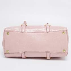 Pre Owned Miu Miu Pink Vitello Shine Leather Tote