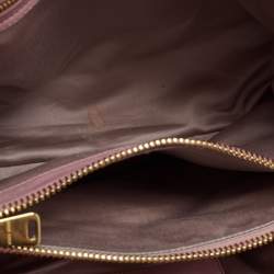 Pre Owned Miu Miu Pink Vitello Shine Leather Tote