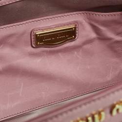 Pre Owned Miu Miu Pink Vitello Shine Leather Tote