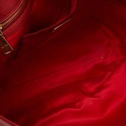 Miu Miu Red Leather Shopper Tote 