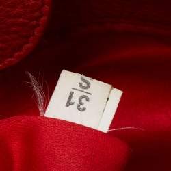 Miu Miu Red Leather Shopper Tote 