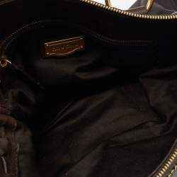 Pre Owned Miu Miu Dark Brown Vitello Lux Leather Bow Tote