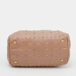 Miu Miu Dusty Pink Leather Studded Tote