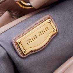 Miu Miu Dusty Pink Leather Studded Tote