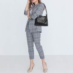 Pre Owned Miu Miu Black Leather Studded Hobo