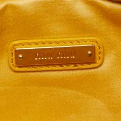 Miu Miu Yellow Matelassé Velvet Belt Bag