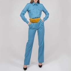 Miu Miu Yellow Matelassé Velvet Belt Bag