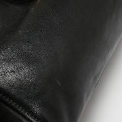 Miu Miu Black Leather Turnlock Flap Tote