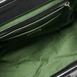 Miu Miu Black Leather Turnlock Flap Tote