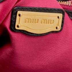 Miu Miu Dark Grey Leather Charm Satchel
