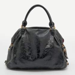 Miu Miu Dark Grey Leather Charm Satchel