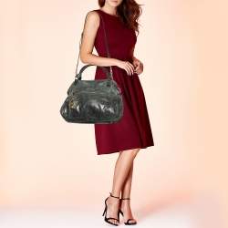 Miu Miu Dark Grey Leather Charm Satchel
