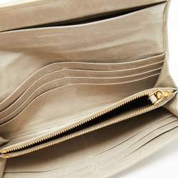 Miu Miu Olive Green Matelassé Leather Continental Wallet