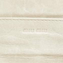 Miu Miu Olive Green Matelassé Leather Continental Wallet
