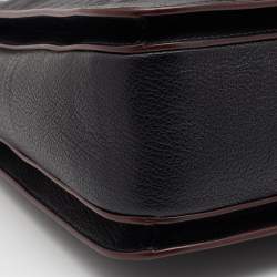 Pre Owned Miu Miu Black Madras Leather Executive Tote