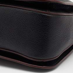 Pre Owned Miu Miu Black Madras Leather Executive Tote