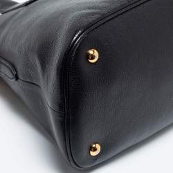 Miu Miu Black Madras Leather Dome Satchel