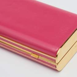 Miu Miu Pink Leather Chain Clutch
