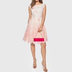 Miu Miu Pink Leather Chain Clutch