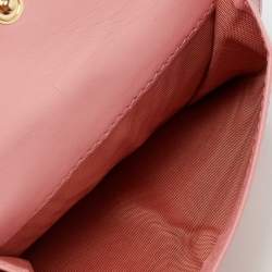 Miu Miu Pink Leather Bow Detail Compact Wallet