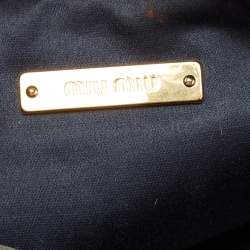 Miu Miu Blue Matelasse Leather Camera Crossbody Bag