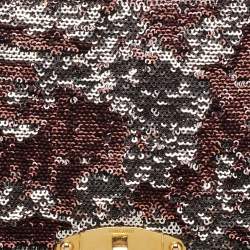 Miu Miu Metallic Two Tone Sequins Clutch