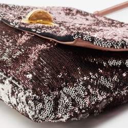 Miu Miu Metallic Two Tone Sequins Clutch