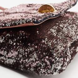 Miu Miu Metallic Two Tone Sequins Clutch
