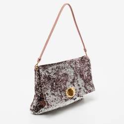 Miu Miu Metallic Two Tone Sequins Clutch