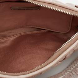 Pre Owned Miu Miu Blush Pink Leather Shine Matelassé Shoulder Bag