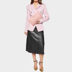 Miu Miu Pink Matelassé Leather Clutch