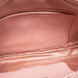 Miu Miu Pink Matelassé Leather Clutch