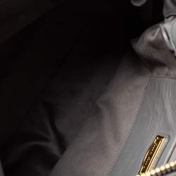 Miu Miu Grey Matelassé Leather Flap Tote