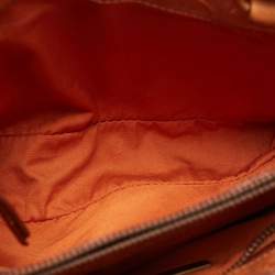 Miu Miu Brown Embossed Leather Tote