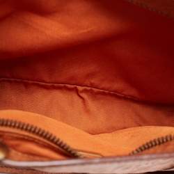 Miu Miu Brown Embossed Leather Tote