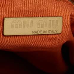 Miu Miu Brown Embossed Leather Tote