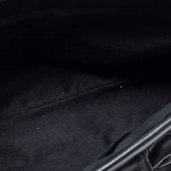 Pre Owned Miu Miu Black Matelassé Leather Frame Clutch