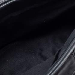 Pre Owned Miu Miu Black Matelassé Leather Frame Clutch