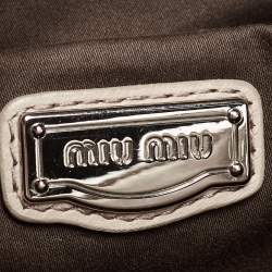 Miu Miu Beige Matelasse Leather Sacca 2 Shoulder Bag