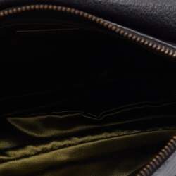 Pre Owned Miu Miu Black Leather Studded Flap Shoulder Bag