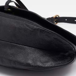 Pre Owned Miu Miu Black Leather Studded Flap Shoulder Bag