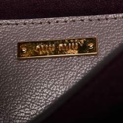 Miu Miu Two Tone Madras Leather Flap Crossbody Bag