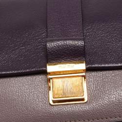 Miu Miu Two Tone Madras Leather Flap Crossbody Bag